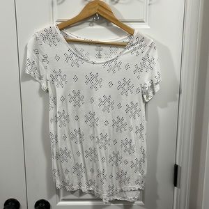 White and blue Luxe GAP top